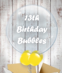 Personalised 13th Birthday Bubble Balloon in a Box | Party Save Smile